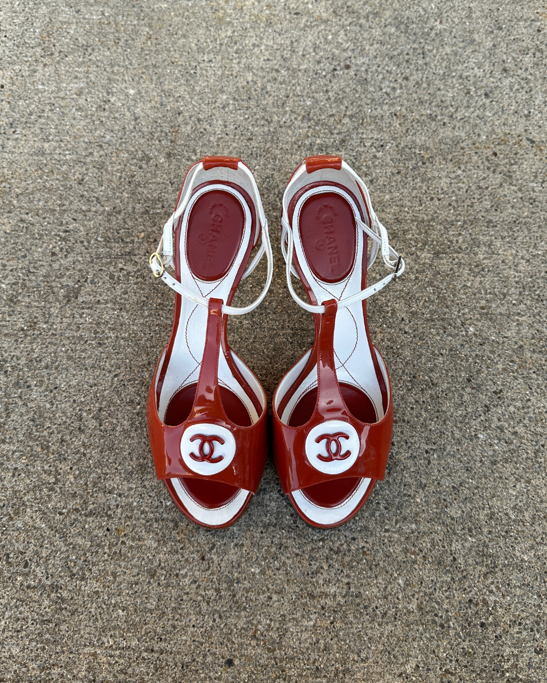 CHANEL Logo Sandals (38)