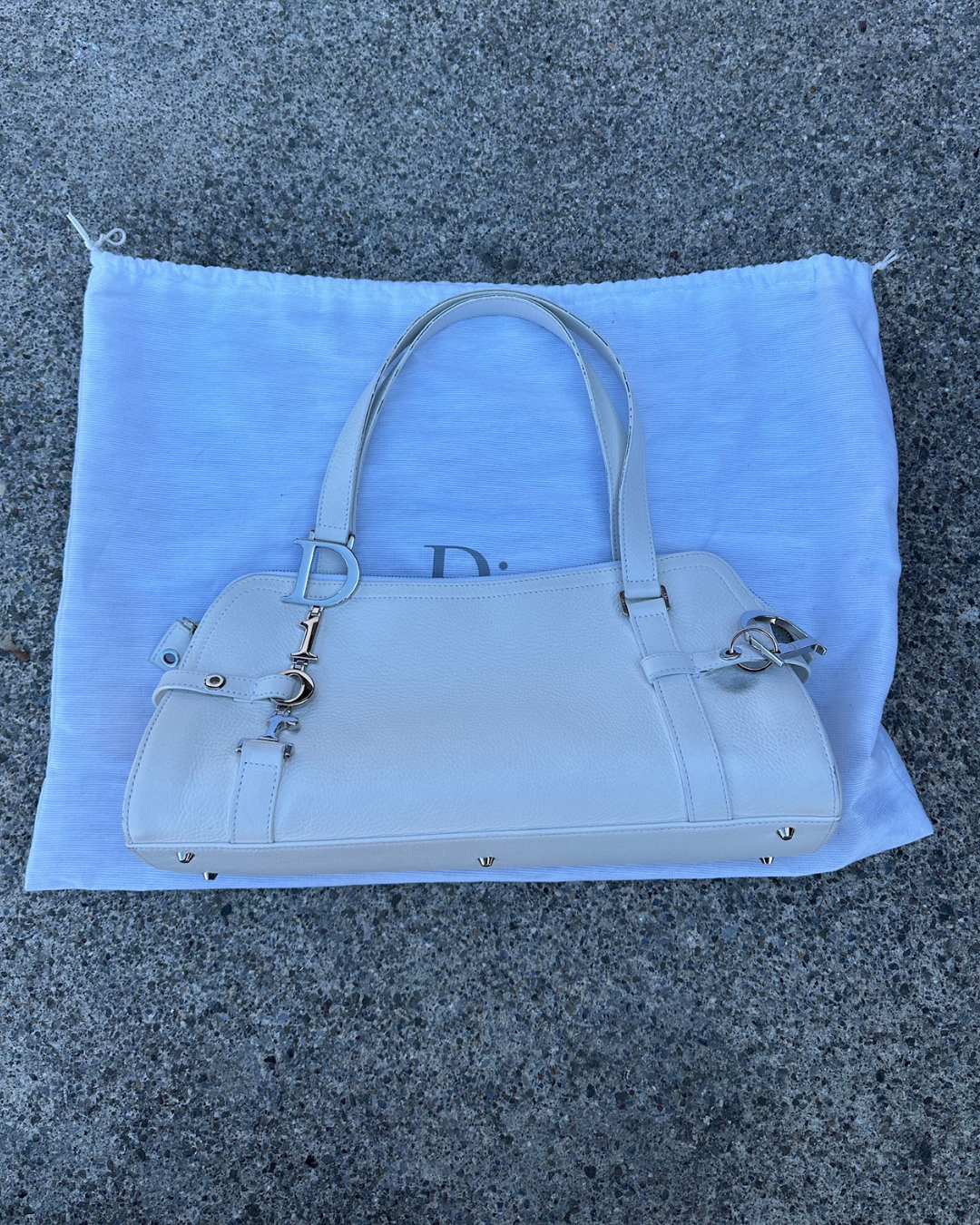 White Dior Leather Handbag