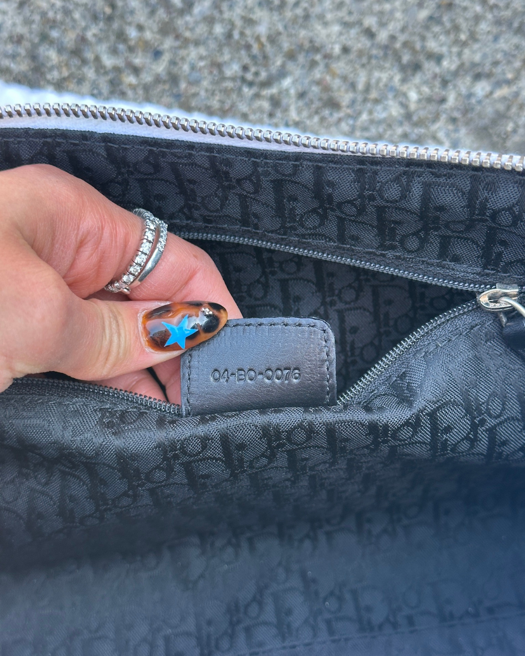 White Dior Leather Handbag