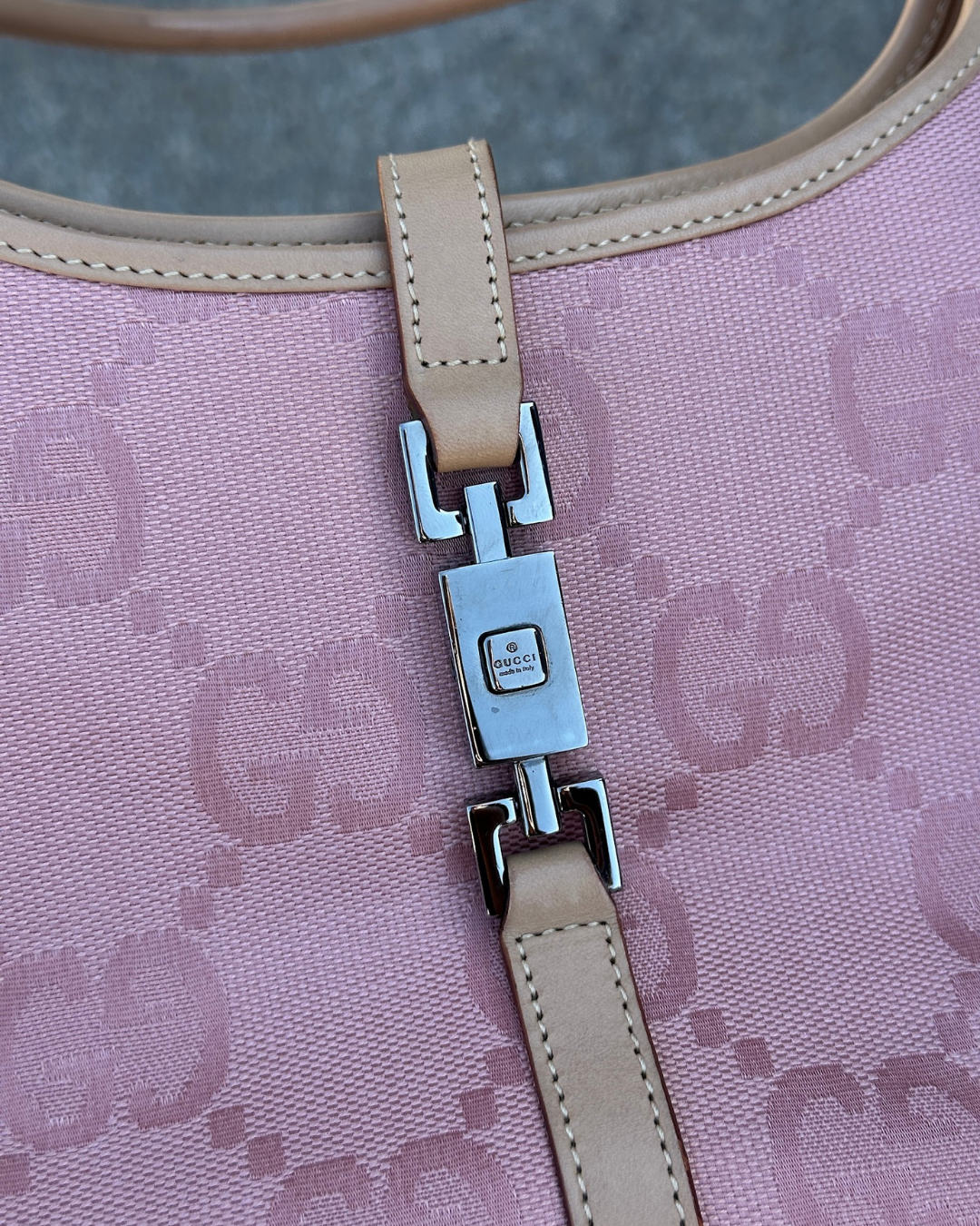 Vintage Pink Gucci Jackie Shoulder Bag