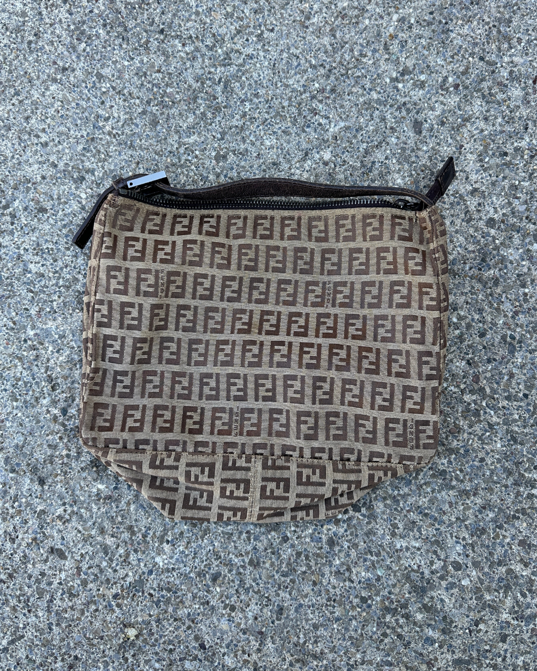 Vintage Beige Fendi Monogram Bag