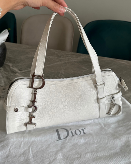 White Dior Leather Handbag